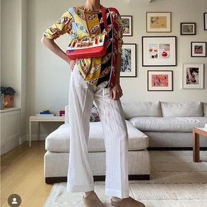 Tory Burch runway high waisted striped-pattern trouser size 6/Small